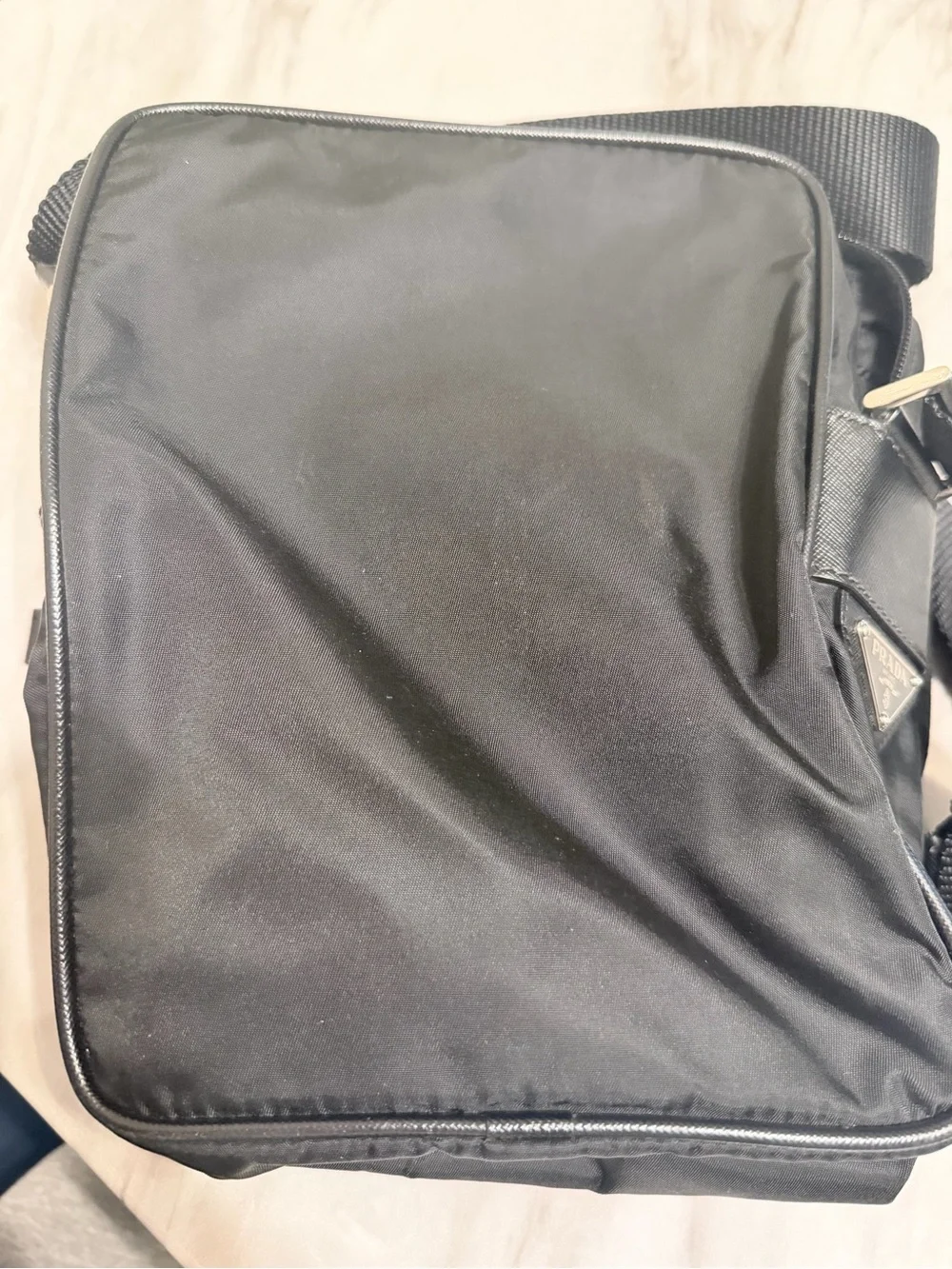 Prada Black Nylon Crossbody Messenger Bag